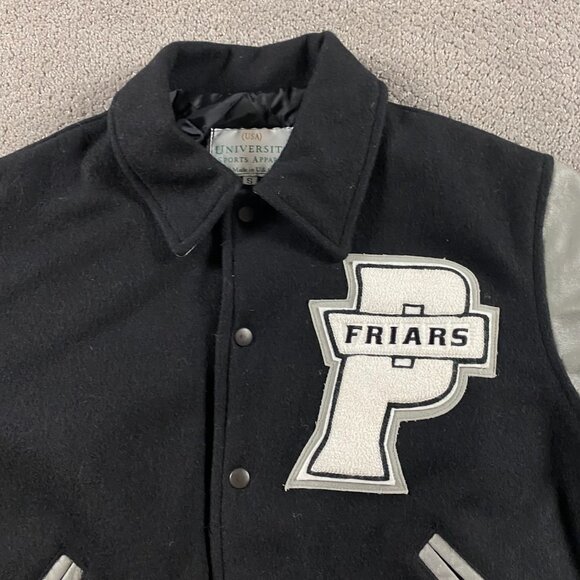 Vintage Providence College Friars Varsity Jacket Men's Small Wool Leather USA - Picture 2 of 13